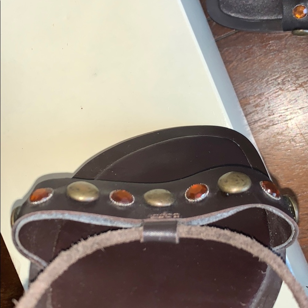 Amanda Smith Dark Brown Leather Gladiator Sandals *2 for $5* - Picture 9 of 12